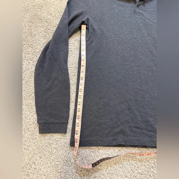 Gucci Mens Grey Long Sleeve Quarter Button Polo XXL - Picture 4 of 9